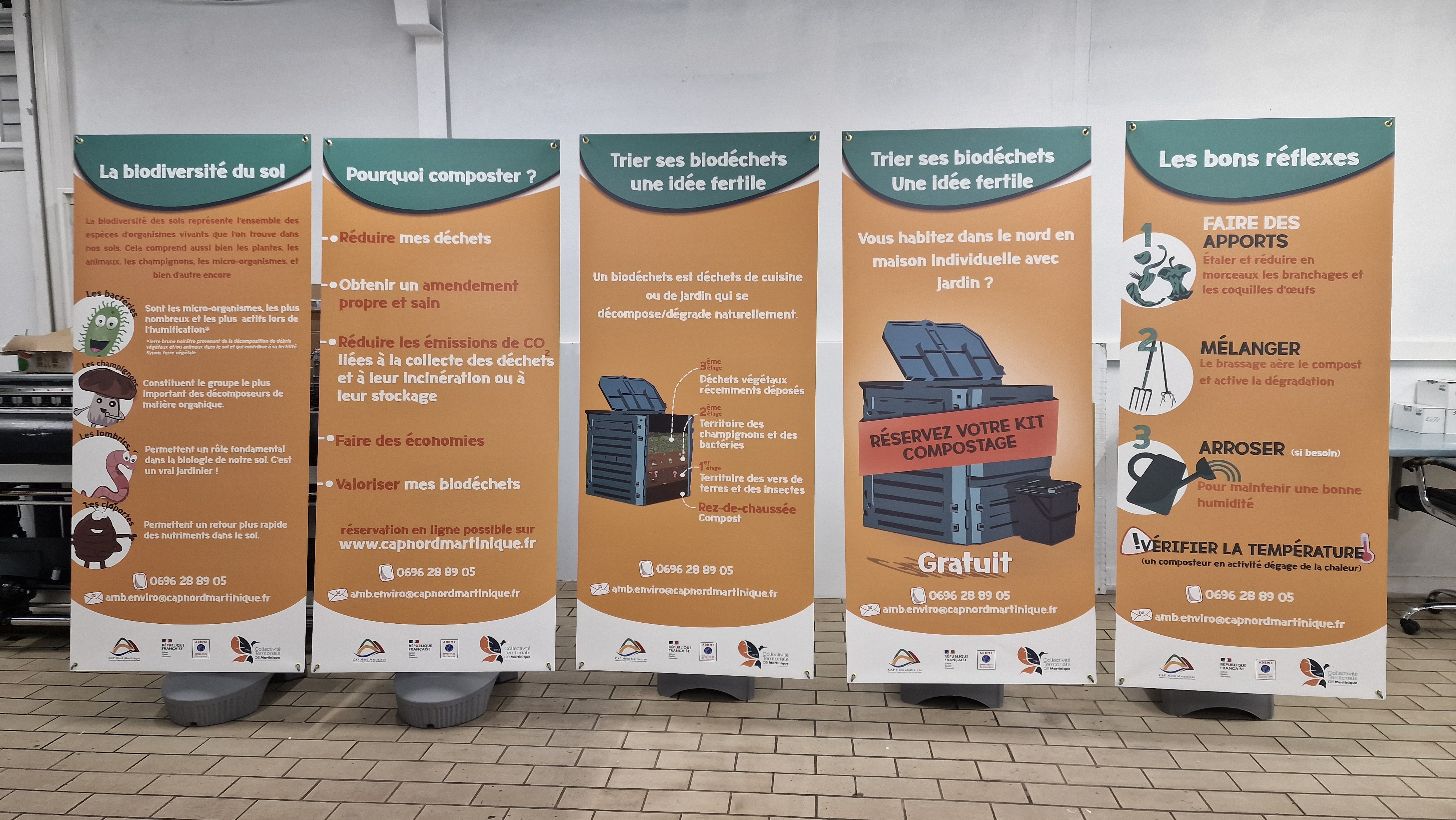 Roll-ups CAP Nord Martinique — Compostage