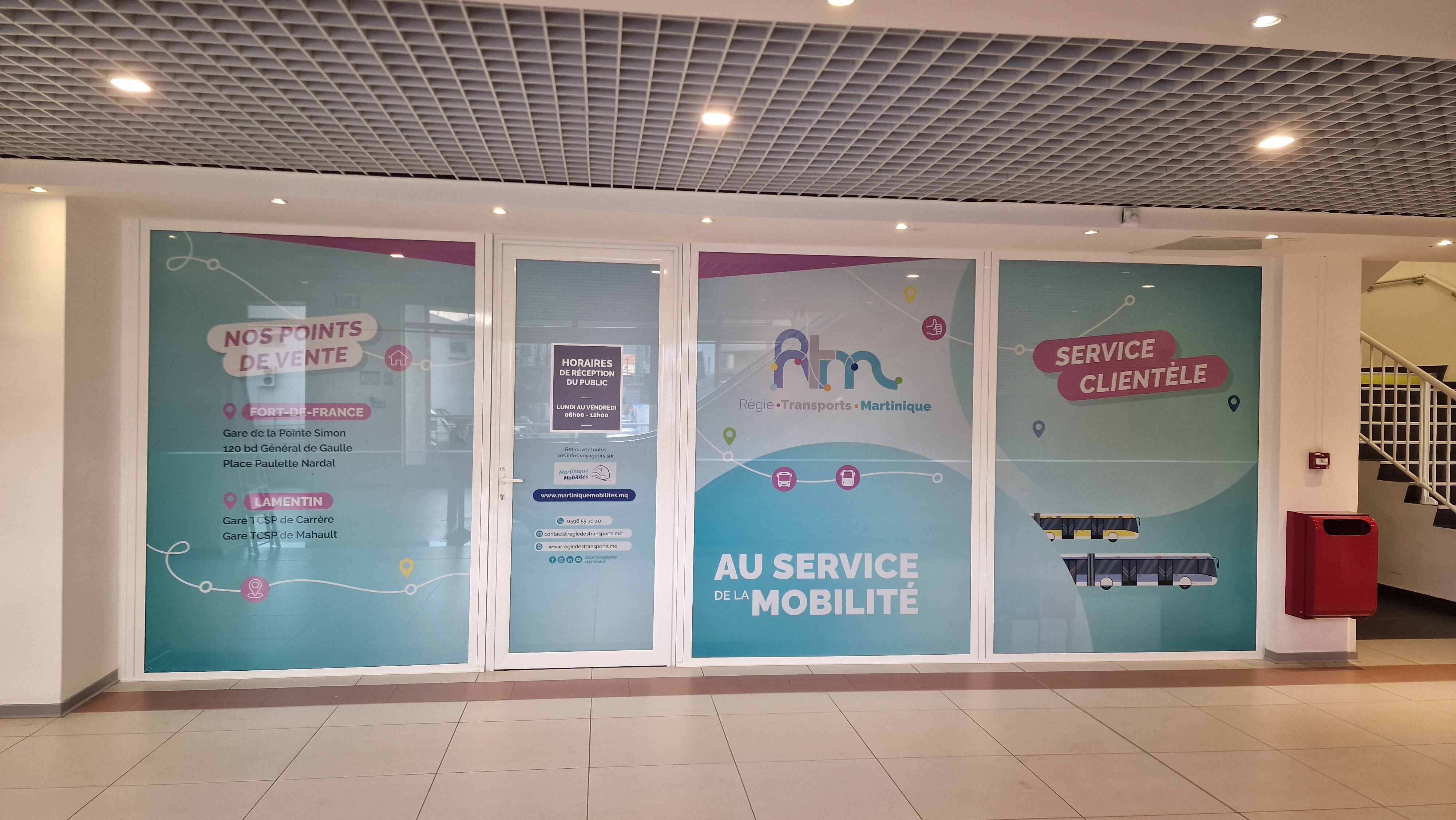 Vitrophanie RTM — Régie Transports Martinique